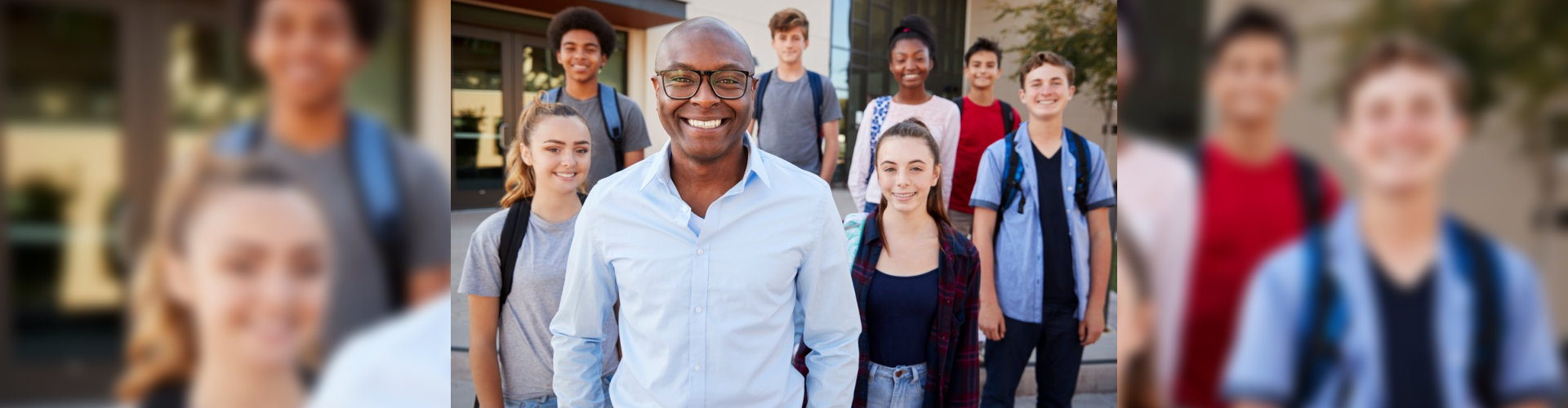 High School Students With Teacher